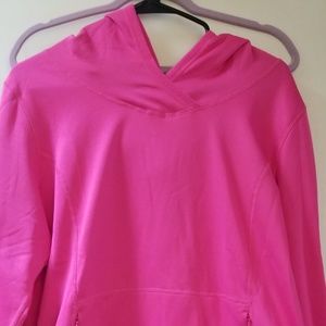 XERSION pink hoodie front pockets XL